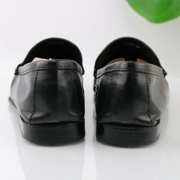 Alessandro Baroni Mens Dante Loafer Size 42 8 Black Leather Moc Toe Shoe Italy - Picture 7 of 12